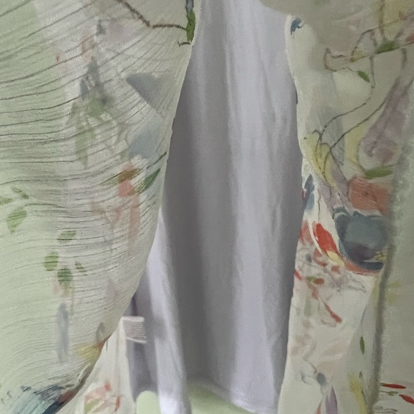 Floral V-neck Pleated Maxi Dress - Picture 4 of 7